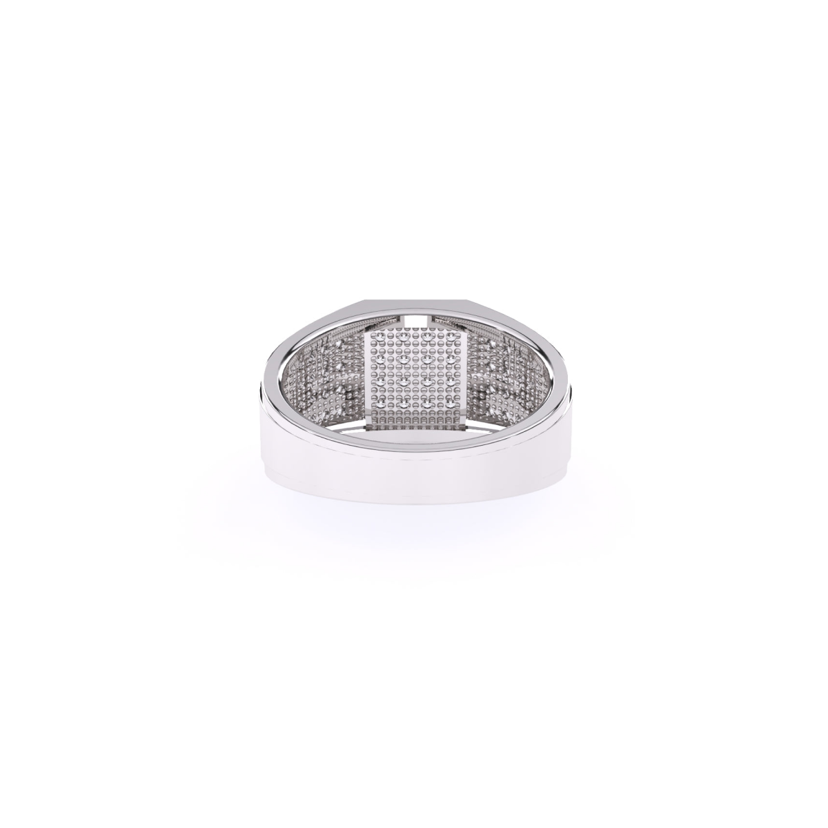 Square Signet Diamond Men's Ring